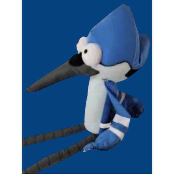 2014 Cartoon Network Regular Show Mordecai Bird Toy Factory Plush 28” - Picture 3 of 3